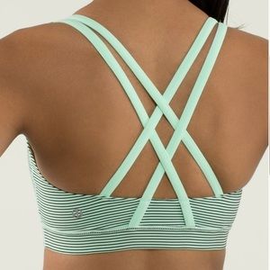 Lululemon Energy Bra
Mini Hyper Stripe Fresh Teal / Fresh Teal